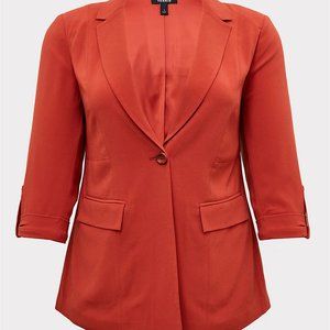 NWT - TORRID - Red Terracotta Crepe Blazer